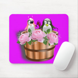 Tapis De Souris Penguin Floral Anniversary Mouse Pad! Mouse Pad