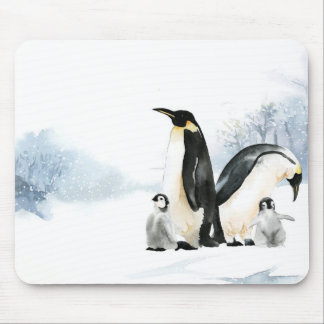 Tapis De Souris Penguin Watercolor