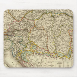 Tapis De Souris Péninsule des Balkans centraux Autriche Hongrie