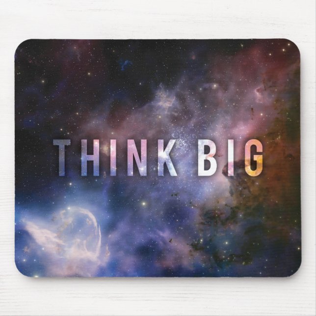Tapis De Souris PENSER GRAND - L'espace et la motivation universel (Devant)