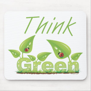 Tapis De Souris Pensez vert