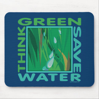 Tapis De Souris Pensez Vert, économisez de l'eau
