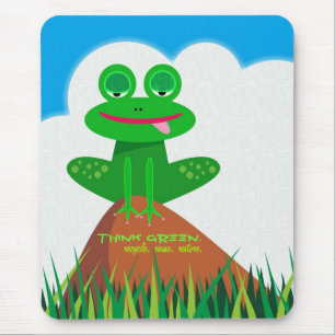 Tapis De Souris Pensez Vert : Recycler, Réutiliser, Restaurer. Car
