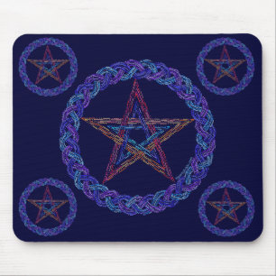 Tapis De Souris Pentagram Art Pagan Wicca Mousepad