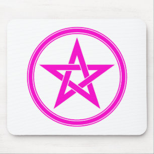 Tapis De Souris pentagramme rose