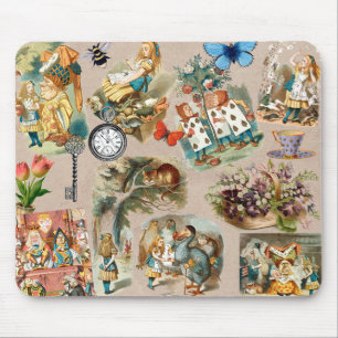 Tapis De Souris Pépinière Alice Colorée Classique des années 1800 