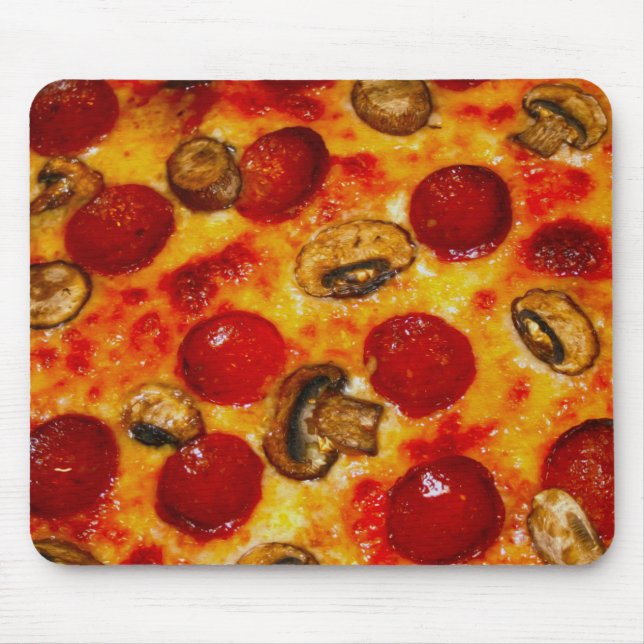 Tapis De Souris Pepperoni et Pizza aux champignons (Devant)