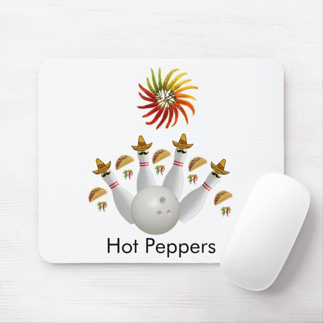 Tapis De Souris Peppers Hot Bowling Balls Mouse Pad! Tapis de sour (Avec souris)