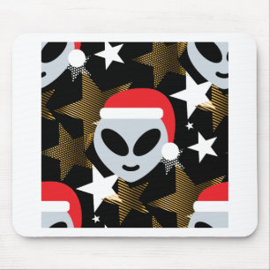 Tapis De Souris père Noël alien emoji