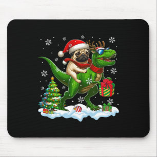 Tapis De Souris Père Noël Carlin équitation Reindeer T-rex Christm
