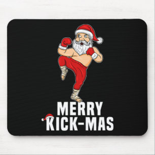 Tapis De Souris Père Noël de kickboxing de Noël Cadeau de Kickmas