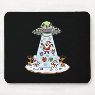 Tapis De Souris Père Noël drôle Ufo Livraison Joyeux Renne Bonhomm