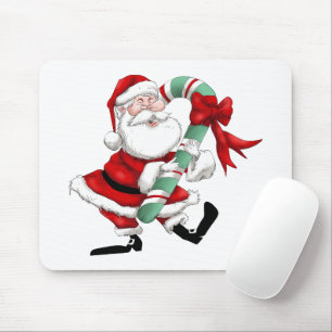 Tapis De Souris Père Noël et canne