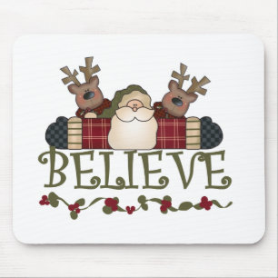 Tapis De Souris Père Noël et Reindeer font confiance
