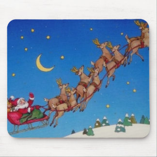Tapis De Souris Père Noël et renne Mousepad