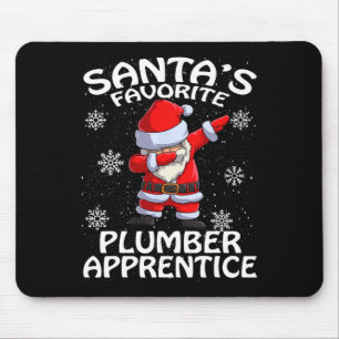 Tapis De Souris Père Noël Favori Plumber Apprentice Noël