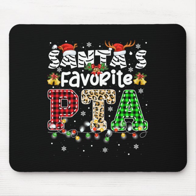 Tapis De Souris Père Noël Favori PTA Thérapiste de Noël (Devant)