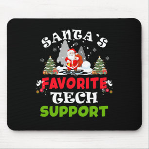 Tapis De Souris Père Noël Favori Tech Support Funny Christmas Vaca
