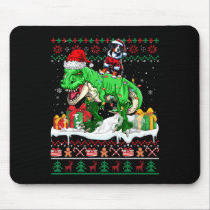 Tapis De Souris Père Noël Grande Suisse équitation T-rex Christma