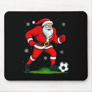 Tapis De Souris Père Noël jouant au football Xmas Noël drôle footb