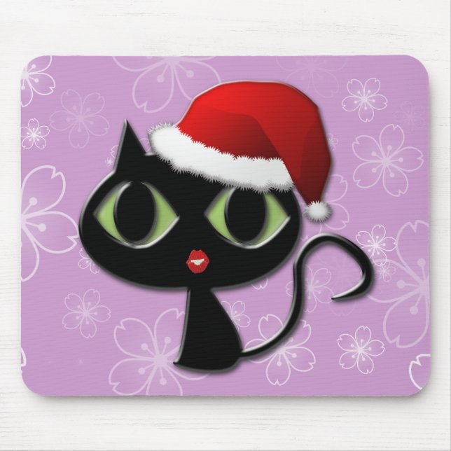Tapis De Souris Père Noël kitty (Devant)