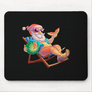 Tapis De Souris Père Noël Noël en juillet Vacances d'été Beac