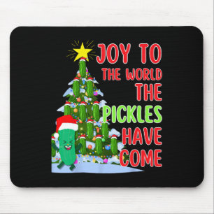 Tapis De Souris Père Noël Pickle Christmas Tree Lights Amusant Pic