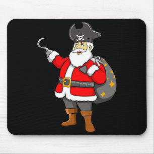 Tapis De Souris Père Noël pirate boucanier des Caraïbes garçon fli