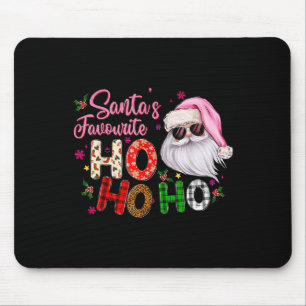 Tapis De Souris Père Noël préféré Ho Ho Ho Père Noël Rose Noël
