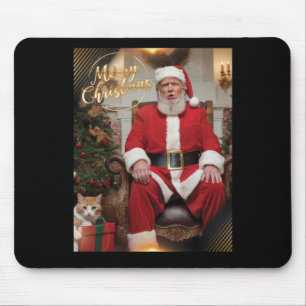 Tapis De Souris Père Noël Trump Festive Cheval Avec Feline Flair