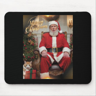 Tapis De Souris Père Noël Trump Festive Cheval Avec Feline Flair