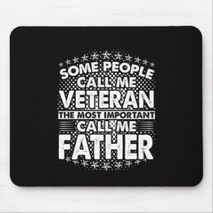 Tapis De Souris Père vétéran   Fier hommage militaire
