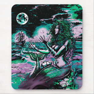 Tapis De Souris Perle de l'Atlantide de sirène de sirène
