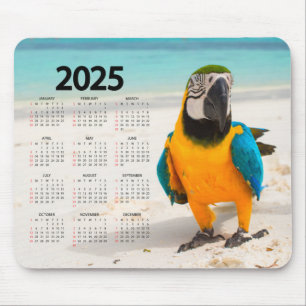Tapis De Souris Perroquet coloré dans le calendrier Sand 2025