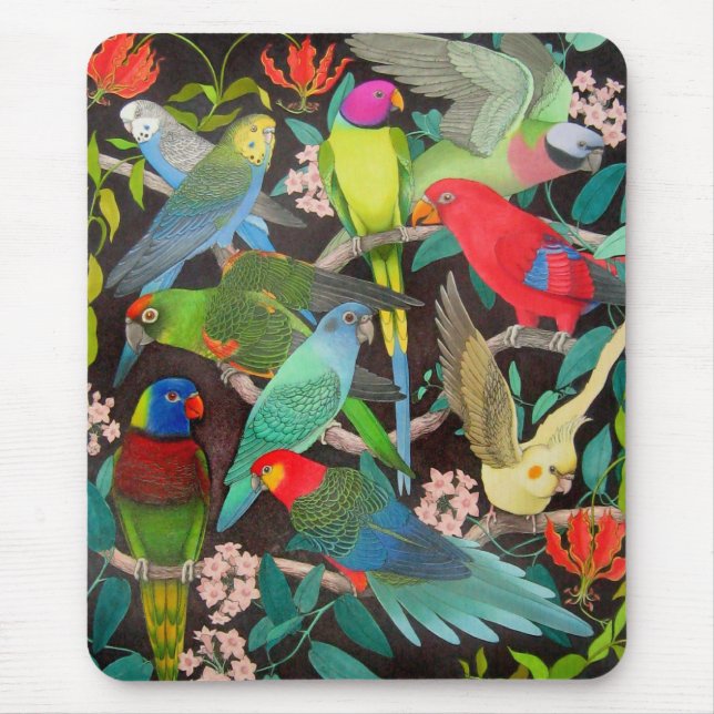 Tapis De Souris Perroquets du monde II (Devant)