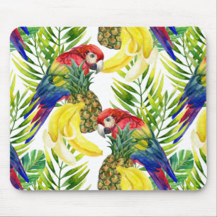 Tapis De Souris Perroquets et fruit tropical