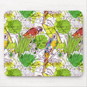 Tapis De Souris Perroquets tropicaux