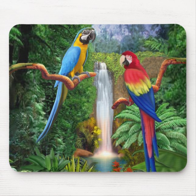Tapis De Souris Perroquets tropicaux d'ara (Devant)