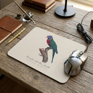 Tapis De Souris Perruche a tete bleue, femelle / Rainbow lorikeet,