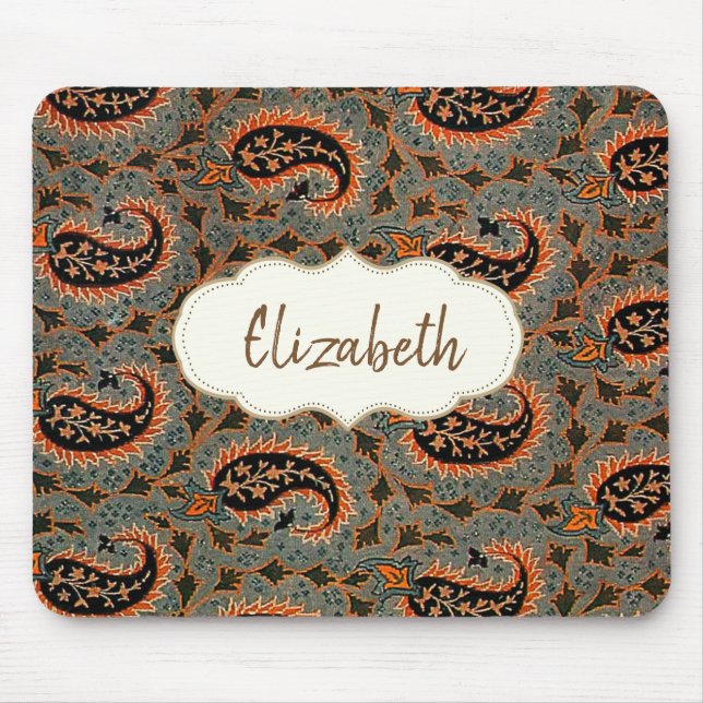 Tapis De Souris Persan Oriental, Turc Paisley Personnalisé (Devant)