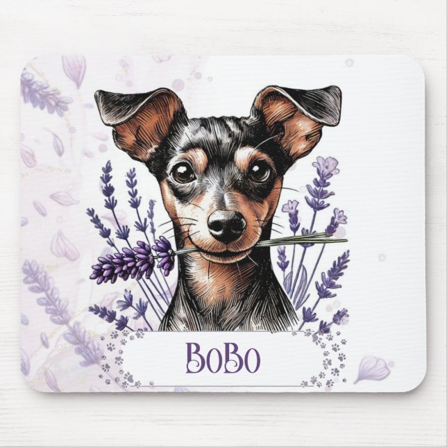 Tapis De Souris Personalized Pup – Min Pin (Devant)
