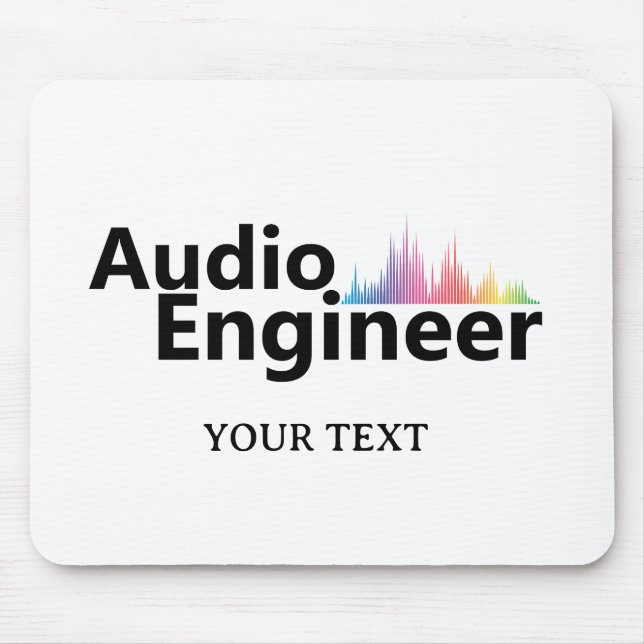 Tapis De Souris Personalized Sound Engineer Audio Engineering (Devant)