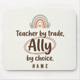 Tapis De Souris Personalized Teacher Ally Mousepad - Supportive Ed