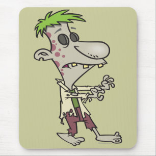 Tapis De Souris personnage de dessin humoristique zombie idiot