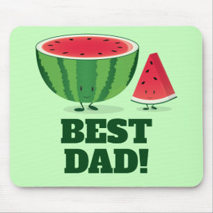 Tapis De Souris Personnage de Meilleur papa Watermelon Fruit Melon