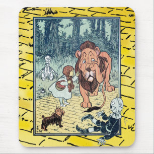 Tapis De Souris Personnages vintage du Magicien d'Oz, Route de bri