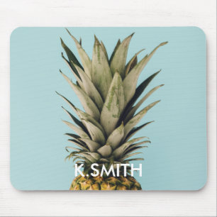 Tapis De Souris 
Personnalisable.Monogramme. Tropical. Ananas.
