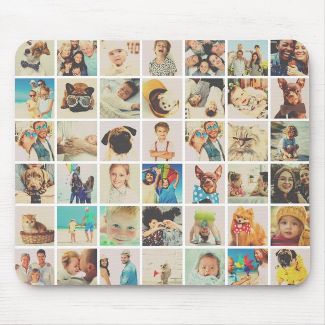 Tapis De Souris Personnalisé 42 Photos Moderne Famille & Animaux (Devant)