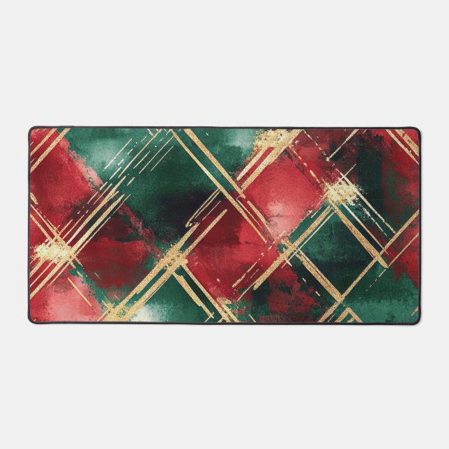 Tapis de souris personnalisé à carreaux de Noël (Recto)
