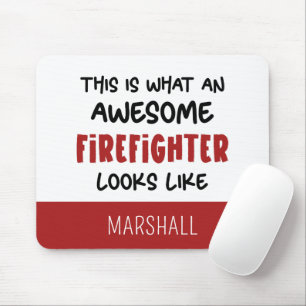 Tapis De Souris Personnalisé Awesome Firefighter Funny Firefighter